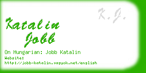 katalin jobb business card